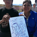 black and white caricature