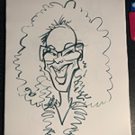 black and white caricature