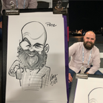 live bw caricature