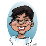 digital kid caricature