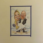 wedding caricature display